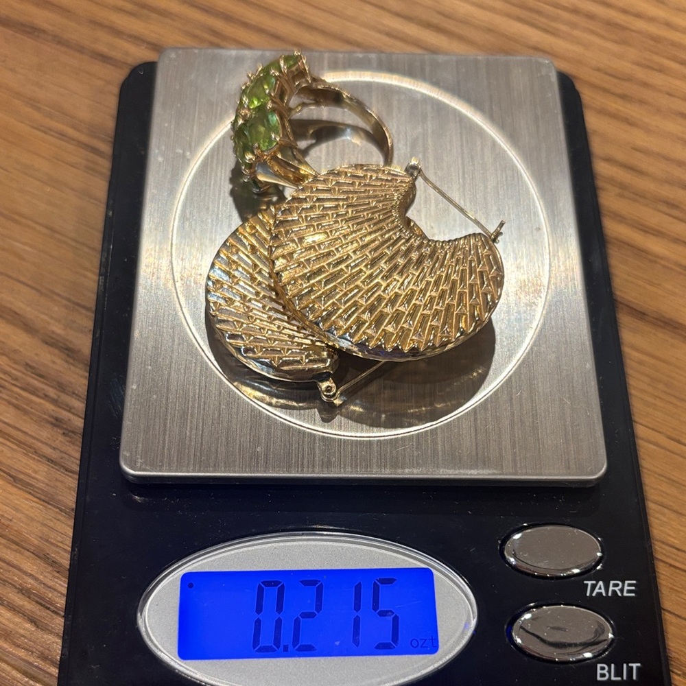 Ring and earrings 14k gold